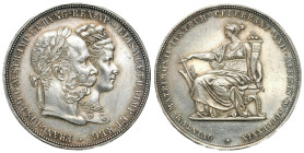 Austria
Austria, Franz Joseph I (18481916). 2 florins 1879, Vienna 

Moneta wybita z okazji 25 rocznicy zaślubin z Elżbietą.Resztki połysku, ładna ...