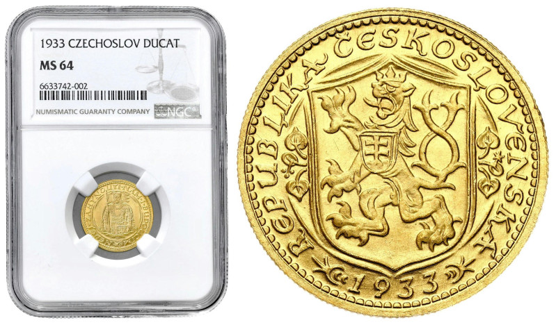 Czechoslovakia
Czechoslovakia. Ducat (Dukaten), 1933, Kremnica NGC MS64 - BEAUT...