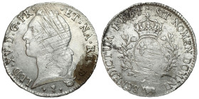 France
France, Louis XV Beloved (1715-1774). Ecu 1767, Pau 

Plamka na awersie, justunek.&nbsp;

Details: 29,16 g Ag 
Condition: 3+ (VF+) 
Lite...