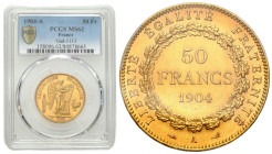 France
France, Third Republic (18711940), 50 Francs 1904 A, Paris PCGS MS62 

Pięknie zachowany egzemplarz co zostało docenione przez firmę PCGS no...