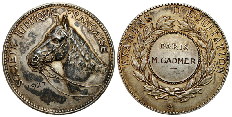 France
France. Medal 1927, Paris - French Equestrian Society, silver 

Przyzw...