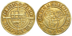 Germany
Germany, Cologne. Dietrich II Von Moers (1414-1463). Goldgulden undated (1454), Riel 
AW: Herb czteropolowy (Kolonia/Mörs). W otoku: ThEO - ...