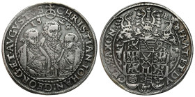Germany
Germany, Saxony. Christian II, Georg Johann I and August (1591-1611). Thaler (Thaler) 1594 HB, Dresden 

Ciemna patyna.

Details: 28,77 g...