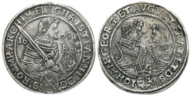 Germany
Germany, Saxony. Christian II, Georg Johann I and August. (1591-1611). Thaler (Thaler) 1609, Dresden 

Talar trzech braci. Dobra prezencja....