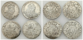 Germany
Germany, Prussia. Frederick II (17401786). Six-piece 1756 C, 1756 E, 2 x 1757 E, set of 4 

Resztki połysku w tle. Różne mennice.&nbsp;

...