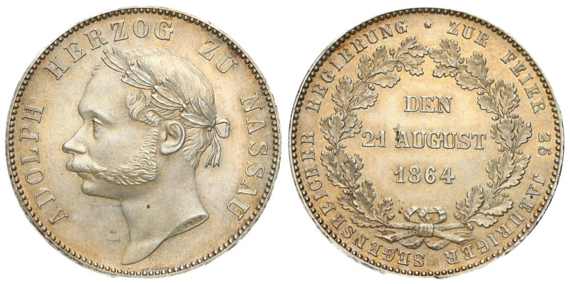 Germany
Germany, Nassau. Adolph. Thaler 1864 

Bardzo ładnie zachowany talar,...