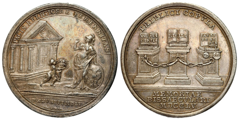 Germany
Germany. Medal 1755 - 200th anniversary of the Peace of Augsburg, silve...