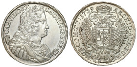 Hungary/Transylvania
Hungary. Charles VI (1711-1740). Thaler 1739 KB Kremnica - NICE 

Bardzo ładnie zachowany z blaskiem menniczym. Minimalne prze...