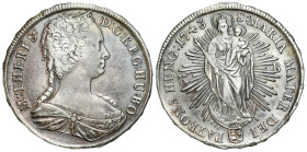 Hungary/Transylvania
Hungary. Maria Theresa (17401780), Thaler 1743 KB, Kremnica 

Poprawiane tło.&nbsp;

Details: 28,78 g Ag 
Condition: 3 (VF)...