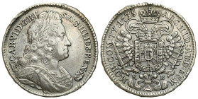 Hungary/Transylvania
Hungary. Charles VI. 1/2 Thaler 1735 KB, Kremnica 

Czyszczone.

Details: 14,36 g Ag 
Condition: 3 (VF) 
Literature: Huszá...