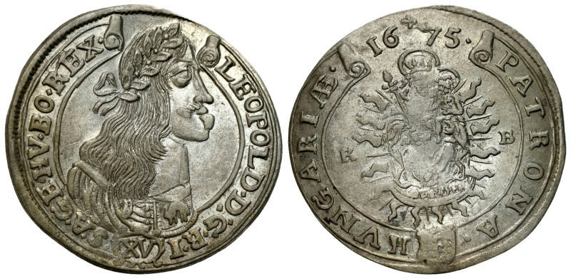 Hungary/Transylvania
Hungary, Leopold I (1658-1705), 15 kreuzer 1675 KB, Kremni...