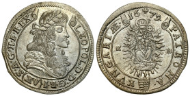 Hungary/Transylvania
Hungary, Leopold I (16581705). 15 kreuzer 1679 KB, Kremnica 

Naturalne wygięty krążek, moneta z walcarki. Końcówka blachy.Pię...