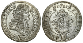 Hungary/Transylvania
Hungary, Leopold I. 15 kreuzer 1681 KB, Kremnica - NONE 

Naturalnie wygięty krążek. Moneta z walcarki.&nbsp;Pięknie zachowane...