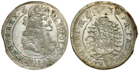 Hungary/Transylvania
Hungary, Leopold I (16581705). 15 kreuzer 1683 KB, Kremnica 

Końcówka blachy, patyna, delikatne miejscowy osad.&nbsp;

Deta...