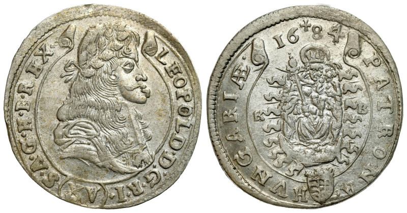 Hungary/Transylvania
Hungary, Leopold I. 15 kreuzer 1684 KB, Kremnica 

Bardz...