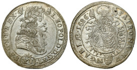 Hungary/Transylvania
Hungary, Leopold I (16581705). 15 kreuzer 1686 KB, Kremnica 

Bardzo ładnie zachowane z wyraźnym blaskiem menniczym.

Detail...