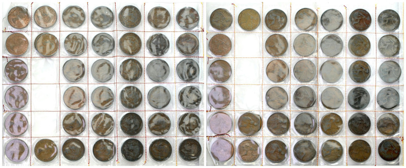 Great Britain /England
Great Britain. 1/2 - 1 penny, set of 113 

Różne stany...