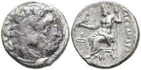 KINGS OF MACEDON. Alexander III ‘the Great’ (336-323 BC). Kolophon
AR Drachm (17.1mm 4.02g)
Obv: Head of Herakles right, wearing lionskin headdress...