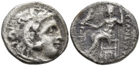 KINGS OF MACEDON. Alexander III ‘the Great’ (336-323 BC). Kolophon
AR Drachm (17.4mm 3.75g)
Obv: Head of Herakles to right, wearing lion skin headdr...