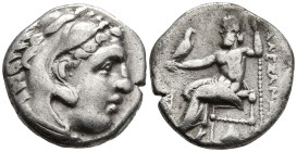 KINGS OF MACEDON. Alexander III 'the Great' (336-323 BC)
AR Drachm (17.3mm 4.02g)
Obv: Head of Herakles right, wearing lion skin.
Rev: AΛΕΞΑΝΔΡΟΥ. ...