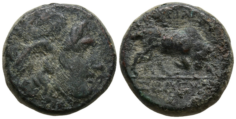 SELEUKID KINGDOM. Seleukos I Nikator (312-281 BC). Antioch.
AE Bronze (14.6mm 2...