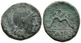 KINGS of PERGAMON. Eumenes I to Attalos I. In the name of Philetairos. Circa 260-230 BC
AE Bronze (13.3mm 2.47)
Obv: Head of Athena to right, wearin...
