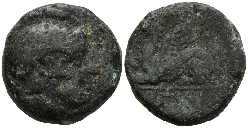 TROAS. Assos. (4th-mid 3rd century BC).
AE Bronze (19mm 7.87g)
Obv: Head of At...