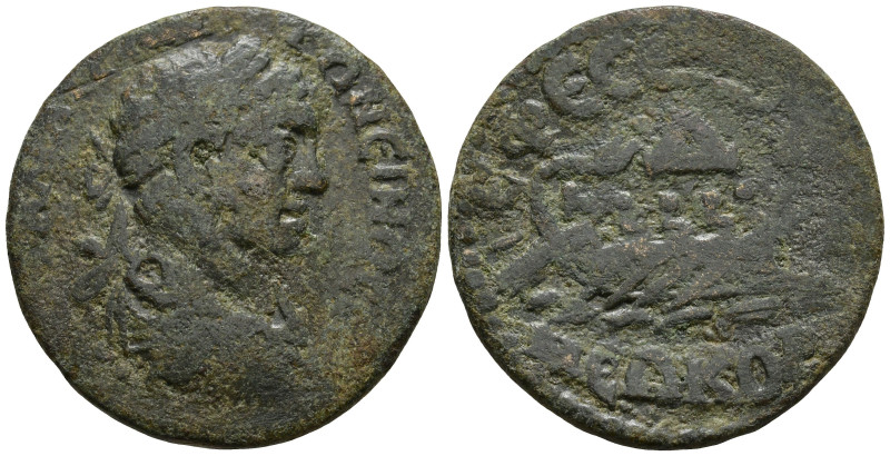 IONIA. Ephesos. Elagabalus (218-222 AD)
AE Bronze (22mm 4.36g)
Obv: Laureate, ...