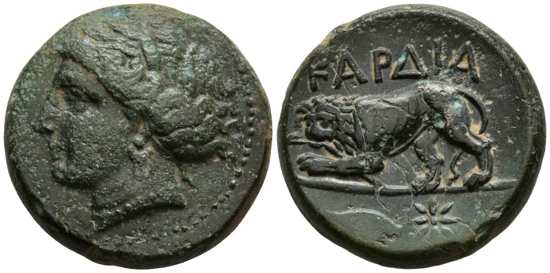 THRACE. Kardia. (Circa 350-309 BC)
AE Bronze (20.6mm 7.88g)
Obv: Head of Perse...