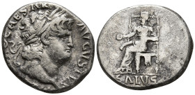 Nero (54-68 AD). Rome
AR Denarius (16.3mm 3.29g)
Obv: NERO CAESAR AVGVSTVS. Laureate head of Nero to right. 
Rev: SALVS. Salus seated left on throne, ...