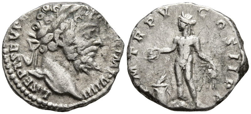 Septimius Severus (193-211 AD). Rome
AR Denarius (15.6mm 2.73g)
Obv: L SEPT SE...