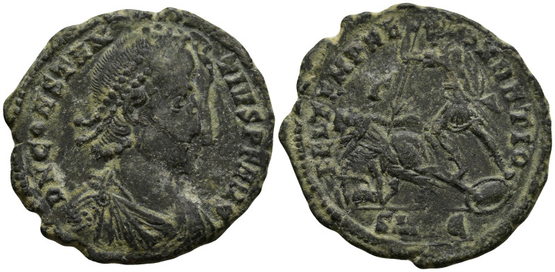 Constantius II (337-361 AD)
AE Centenionalis (25mm 4.45g)
Obv: D N CONSTANTIVS...