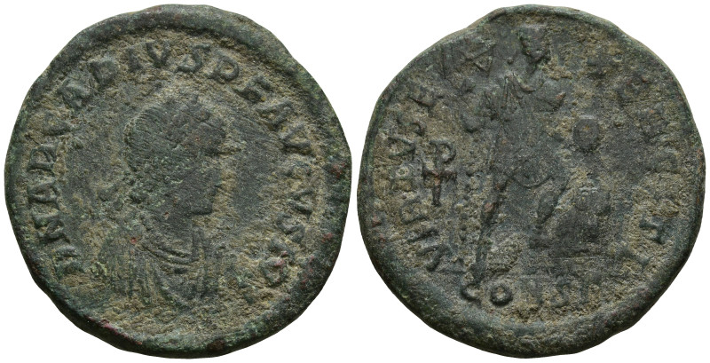 Arcadius (383-408 AD). Constantinople
AE Follis (23.8mm 5.32g)
Obv: DN ARCADIV...