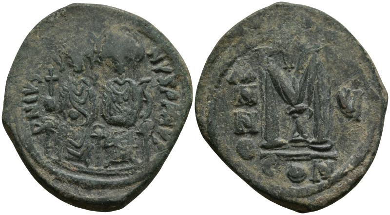 Justin II with Sophia (565-578 AD). Constantinople
AE Follis (31.5mm 11.19g)
O...