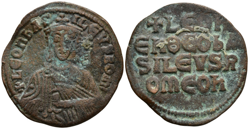 Leo VI the Wise (886-912 AD). Constantinople
AE Follis (26.7mm 5.18g)
Obv: + L...