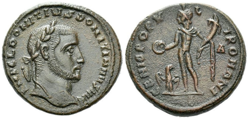 Domitus Domitianus, 296-297 Follis Alexandria circa 297, Æ 25.00 mm., 10.20 g.
...