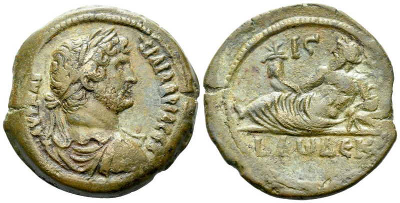 Egypt, Alexandria Hadrian, 117-138 Drachm circa 127-128 (year 12), Æ 34.10 mm., ...