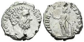 Clodius Albinus, 195-197 Denarius Rome circa 194-195, AR 17.00 mm., 3.52 g.
Bare head r. Rev. Minerva, helmeted, standing l., holding olive-branch an...