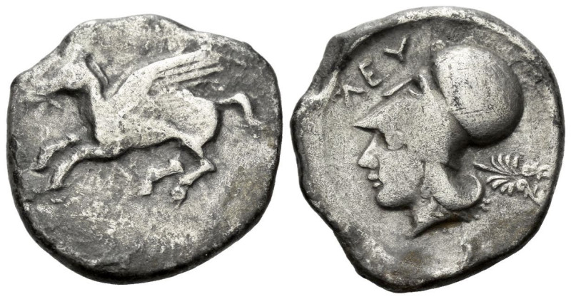 Acarnania, Leucas Stater circa 375-350, AR 24.00 mm., 8.25 g.
Pegasus flying l....