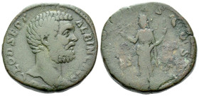 Clodius Albinus caesar, 193-195 Sestertius Rome 193-195, Æ 30.00 mm., 26.53 g.
Bare head r. Rev. Felicitas standing l., holding caduceus and scepter....