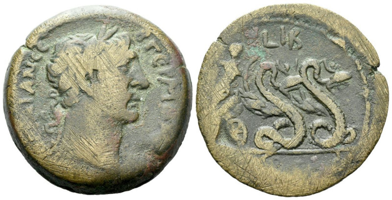 Egypt, Alexandria Trajan, 98-117 Drachm circa 108-109 (year 12), Æ 32.20 mm., 20...