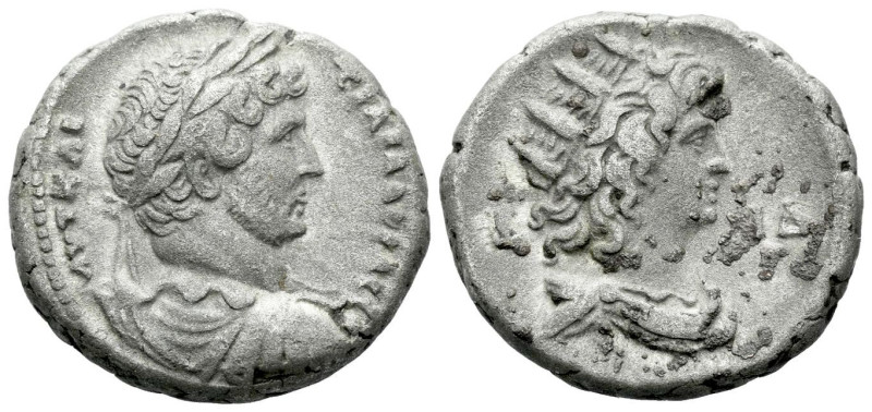 Egypt, Alexandria Hadrian, 117-138 Tetradrachm circa 129-130 (year 14), billon 2...