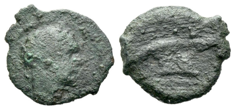 Egypt, Alexandria Domitian, 81-96 Dichalcon circa 91-92 (year 11), Æ 12.60 mm., ...