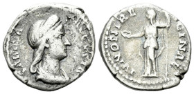 Sabina, wife of Hadrian Denarius Rome circa 133-135, AR 18.00 mm., 2.87 g.
Diademed and draped bust r. Rev. Juno standing l., holding patera and scep...