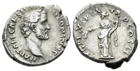 Antoninus Pius, 138-161 Denarius Rome 159-160, AR 18.00 mm., 3.60 g.
Bare head r. Rev. Pax standing l., holding branch and sceptre. C 84. RIC 23.

...