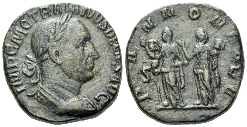 Trajan Decius, 249-251 Sestertius Rome circa 249-251, Æ 28.00 mm., 16.10 g.
Lau...