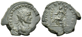Aurelian, 270-275 Antoninianus Siscia 270-275, billon 21.00 mm., 3.37 g.
Radiate, draped and cuirassed bust r. Rev. Concordia seated l., holding two ...