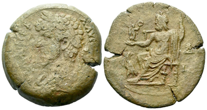 Egypt, Alexandria Lucius Verus, 161-169 Drachm circa 163-164 (year 4), Æ 32.40 m...