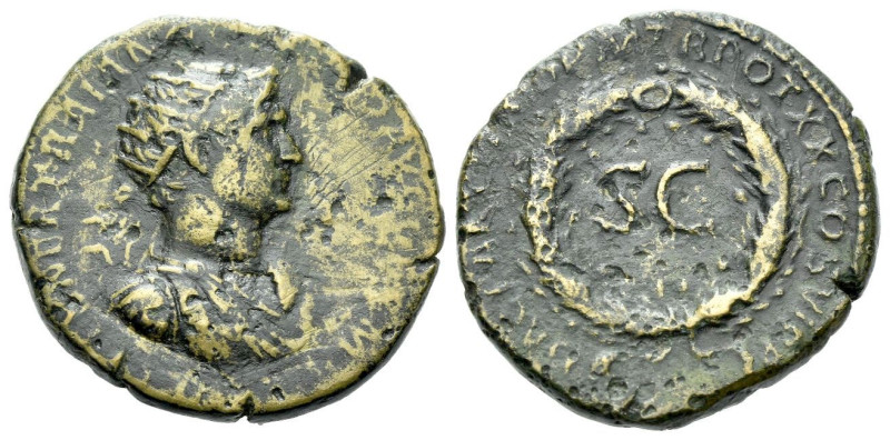 Trajan, 98-117 Dupondius Rome, for circulation in Syria 116, Æ 21.00 mm., 8.01 g...