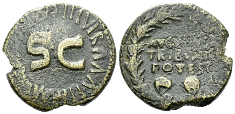 Octavian as Augustus, 27 BC – 14 AD Dupondius, M. Sanquinius (?) Rome circa 17, ...